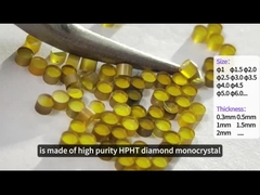 Dia 5*0,8 mm HPHT Monokristallijn Diamant Optisch Kristal Diamant Plaat