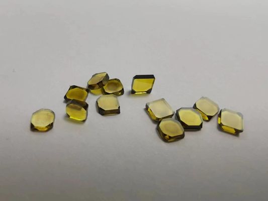 Diamants de laboratoire de cristal unique jaune HPHT 3 mm - 6 mm Pour les outils de fraisage
