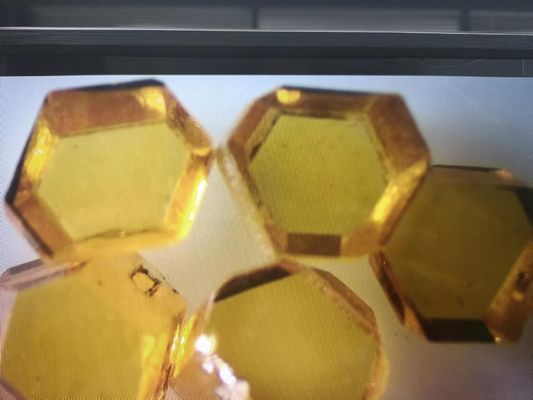 CVD Diamant jaune de laboratoire cultivé 3PT/111 MCD Diamant plaque fil de dessin Die Blanks