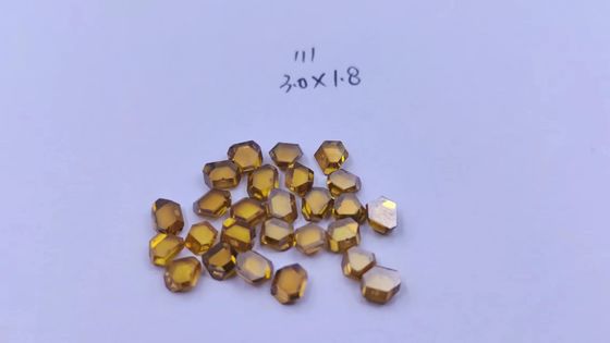 Diamants de culture de laboratoire HPHT monocristalline jaune Dia 3,0 mm pour le fil de dessin