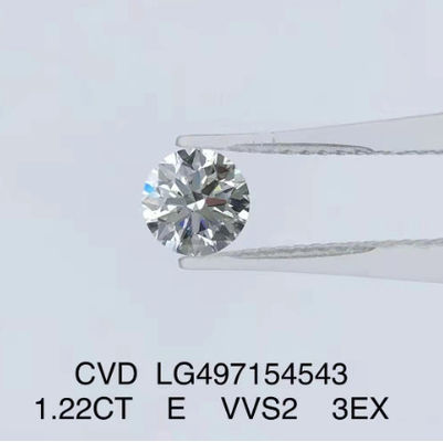 1.22 Ct E Couleur VVS2 3EX Diamant cultivé en laboratoire bijoux CVD synthétique Diamant cultivé en laboratoire
