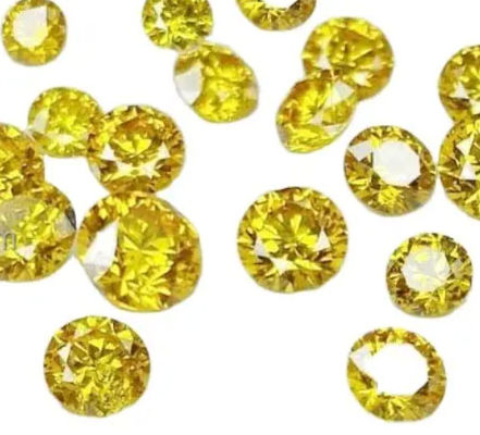 Vvs Vs Fancy Vivid Yellow Synthetic Lab Grown Gemstones Hpht CVD Loose Diamond