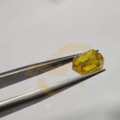 Diamant jaune brut non coupé Diamant synthétique cultivé en laboratoire