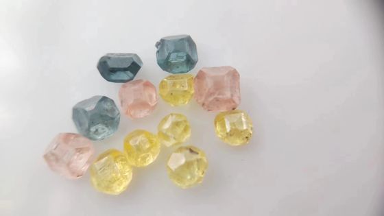 HPHT Rose Bleu jaune CVD rugueux Diamant cultivé en laboratoire Couleur Diamant Substrate